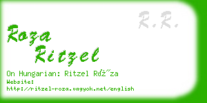 roza ritzel business card